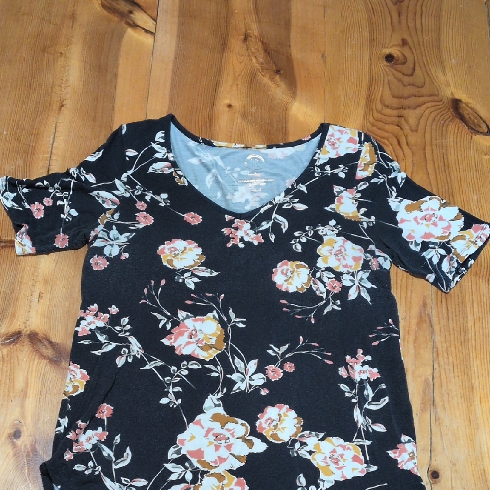 Floral Black Women's Top